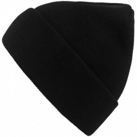 Skullies & Beanies Slouchy Winter Hats Knitted Beanie Caps Soft Warm Ski Hat - Black - CP18WRZAKWW $19.88