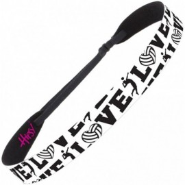 Headbands Cute Adjustable No Slip I Love Volleyball Headbands for Girls & Women - White Love Volleyball - C217YGHQKNQ $15.29