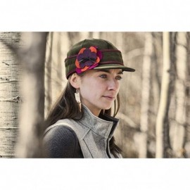 Baseball Caps Petal Pusher Cap - Decorative Wool Hat with Earflap - Black/Charcoal - CP115X20K4D $46.27