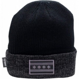 Skullies & Beanies Chicago Flag Cuffed Knit Hat Thinsualte Subdued - CJ18O8MQ84Q $20.44