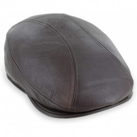 Newsboy Caps Belfry Leather Flat Newsboy Gatsby Mens Womens Caps - Carson Chocolate - CO18KO0LA4G $90.59
