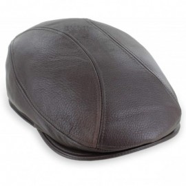 Newsboy Caps Belfry Leather Flat Newsboy Gatsby Mens Womens Caps - Carson Chocolate - CO18KO0LA4G $44.75