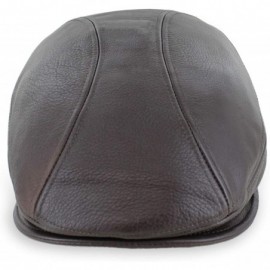 Newsboy Caps Belfry Leather Flat Newsboy Gatsby Mens Womens Caps - Carson Chocolate - CO18KO0LA4G $44.75