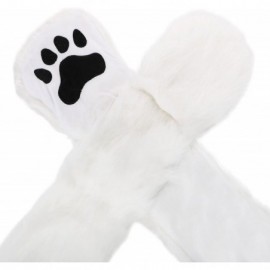 Skullies & Beanies Animal Hood Hat Scarf and Mitten Gloves 3-in-1 Multifunction Furry Hoodie - 1478_white - CN186WSH0CH $14.50