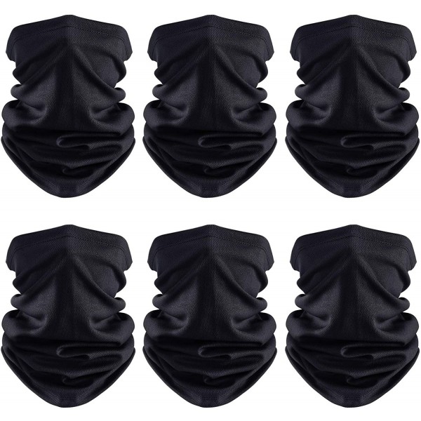 Balaclavas Face Cover Scarf UV Protection Neck Gaiter Scarf Sunscreen Breathable Bandana - Black - CS196GXM2IY $16.76