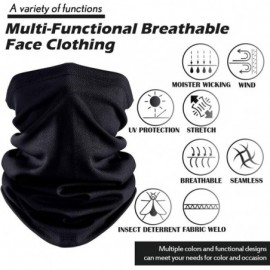 Balaclavas Face Cover Scarf UV Protection Neck Gaiter Scarf Sunscreen Breathable Bandana - Black - CS196GXM2IY $16.76