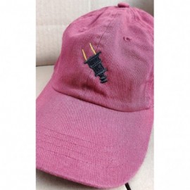 Baseball Caps Plug Image Style Dad Hat Washed Cotton Polo Baseball Cap - Burgundy - CW1880HCA0I $18.38