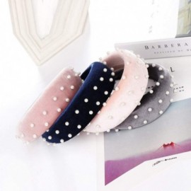 Headbands Headband Sponge Velvet Beading Hairband Women Hair Head Hoop Hair Accessories - 10 Pc - CH18U748OCI $36.78