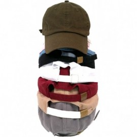 Baseball Caps Plug Image Style Dad Hat Washed Cotton Polo Baseball Cap - Burgundy - CW1880HCA0I $18.38