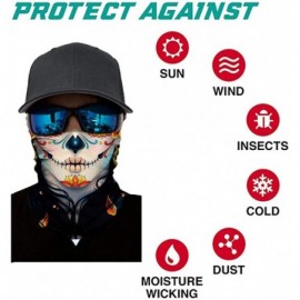 Balaclavas 3D Face Mask Seamless Bandana Unisex Headscarf UV Protection Scarf - White 8 - CA199A55TIR $10.83