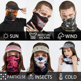 Balaclavas 3D Face Mask Seamless Bandana Unisex Headscarf UV Protection Scarf - White 8 - CA199A55TIR $10.83