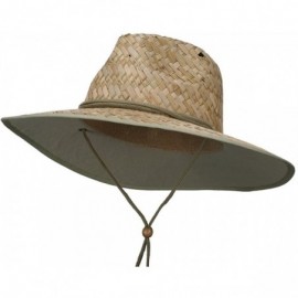 Sun Hats Stained Straw Braid Lifeguard Hat - Green - CL11WTIXU2D $33.77
