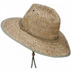 Sun Hats Stained Straw Braid Lifeguard Hat - Green - CL11WTIXU2D $33.77