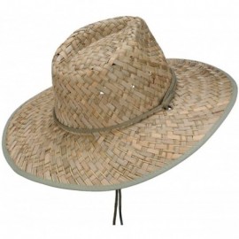 Sun Hats Stained Straw Braid Lifeguard Hat - Green - CL11WTIXU2D $33.77