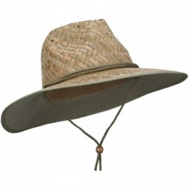 Sun Hats Stained Straw Braid Lifeguard Hat - Green - CL11WTIXU2D $33.77