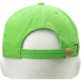 Baseball Caps Classic Baseball Cap Dad Hat 100% Cotton Soft Adjustable Size - Lime Green - CK18AXR5DW6 $10.49