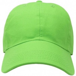 Baseball Caps Classic Baseball Cap Dad Hat 100% Cotton Soft Adjustable Size - Lime Green - CK18AXR5DW6 $10.49