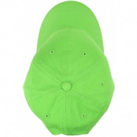 Baseball Caps Classic Baseball Cap Dad Hat 100% Cotton Soft Adjustable Size - Lime Green - CK18AXR5DW6 $10.49