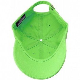 Baseball Caps Classic Baseball Cap Dad Hat 100% Cotton Soft Adjustable Size - Lime Green - CK18AXR5DW6 $10.49