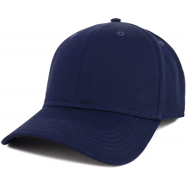 XXL Oversize High Crown Adjustable Plain Solid Baseball Cap - Navy ...