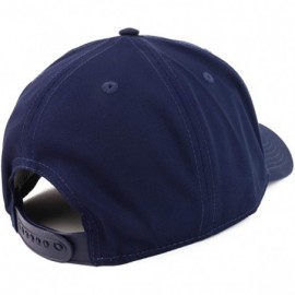 Baseball Caps XXL Oversize High Crown Adjustable Plain Solid Baseball Cap - Navy - CL18W7AZ4UR $18.41
