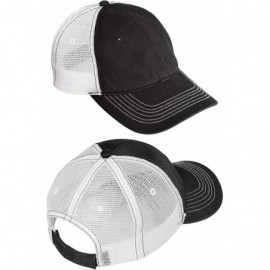 Baseball Caps Custom Embroidered Baseball Golf Trucker Snapback Camo Hat - Monogrammed Cap --Black/ White - C118E4Z4X4N $16.09