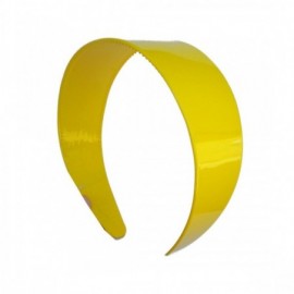 Headbands Yellow 2 Inch Wide Hard Plastic Headband with Teeth Hair band for Women and Girls (Keshet Accessories) - Yellow - C...