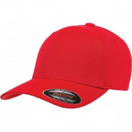 Baseball Caps Flexfit Pro-Formance Cap - Moisture Wicking- Stretch Flex Fit Hat - Red - CK18HEU7SS3 $16.87