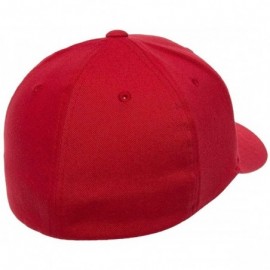 Baseball Caps Flexfit Pro-Formance Cap - Moisture Wicking- Stretch Flex Fit Hat - Red - CK18HEU7SS3 $16.87