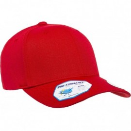 Baseball Caps Flexfit Pro-Formance Cap - Moisture Wicking- Stretch Flex Fit Hat - Red - CK18HEU7SS3 $16.87