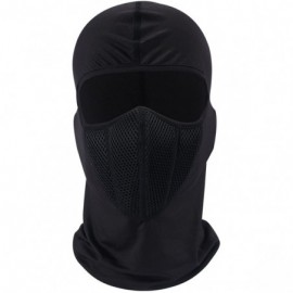 Skullies & Beanies Windproof Face Mask-Balaclava Hood-Cold Weather Motorcycle Ski Mask - Black - C918YOAA9IX $18.73