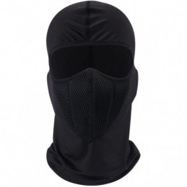 Skullies & Beanies Windproof Face Mask-Balaclava Hood-Cold Weather Motorcycle Ski Mask - Black - C918YOAA9IX $8.62