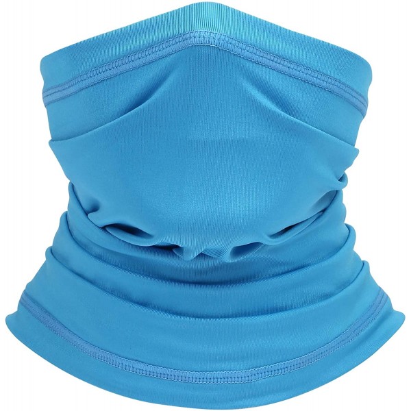 Balaclavas Summer Neck Gaiter Face Scarf/Neck Cover/for Sun Protection Headwear Hear Warp - Light Blue - CP197YECGX7 $12.00