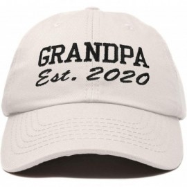 Baseball Caps New Grandpa Hat Est 2019 2020 Fun Gift Embroidered Dad Hat Cotton Cap - Beige - CL18RAEYNA7 $16.63