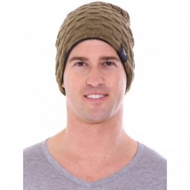 Skullies & Beanies Men/Women's Winter Handcraft Knit Dual-Layered Slouchy Beanie Hat - 7531_khaki - CI12846ONPB $9.54