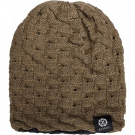 Skullies & Beanies Men/Women's Winter Handcraft Knit Dual-Layered Slouchy Beanie Hat - 7531_khaki - CI12846ONPB $9.54