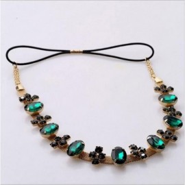 Headbands Baroque Headbands Jewelry Rhinestone&Alloy Hair Chain for Women and Girl. Gold - CT1853CM7WT $8.72