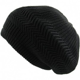 Skullies & Beanies Unisex Cotton Classic Rasta Beanie Tam - Black - CT189QX420Z $16.09