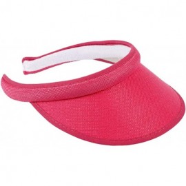 Newsboy Caps Sun Sports Visor Men Women-Cotton Cap Hat-Baseball Cap - Hot Pink - CM193UQ9HK4 $10.80