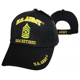 Skullies & Beanies U.S. Army Sergeant Major Retired Cap Black - C5187RKXYMC $11.20