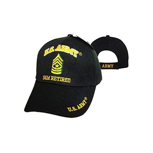 Skullies & Beanies U.S. Army Sergeant Major Retired Cap Black - C5187RKXYMC $11.20