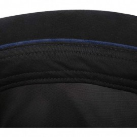 Fedoras Men's Wool Felt Fedora Outback Short Brim Trilby Hat - Black - C918I3AKT56 $23.18