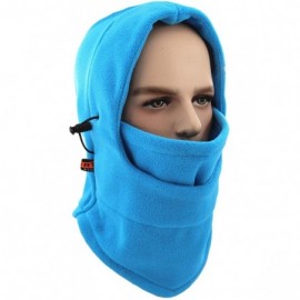 Balaclavas Balaclava Windproof Ski Face Mask Warm Fleece Ear-Flap Winter Hats Hoodie MK9 - Sky Blue - CV18LCYH5DS $7.17
