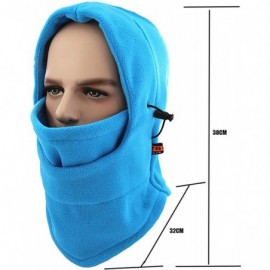 Balaclavas Balaclava Windproof Ski Face Mask Warm Fleece Ear-Flap Winter Hats Hoodie MK9 - Sky Blue - CV18LCYH5DS $7.17