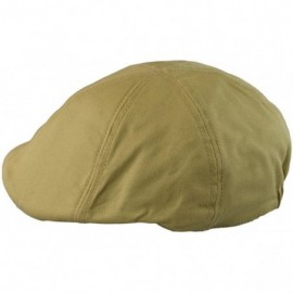 Newsboy Caps Mens 6pannel Duck Bill Curved Ivy Drivers Hat One Size(Elastic Band Closure) - Khaki - CL11YGQ2KCH $12.85