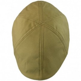 Newsboy Caps Mens 6pannel Duck Bill Curved Ivy Drivers Hat One Size(Elastic Band Closure) - Khaki - CL11YGQ2KCH $12.85