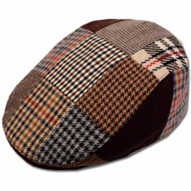 Men's Patchwork Wool Duckbill Ivy Newsboy Caby Irish Tweed Cap Hat ...