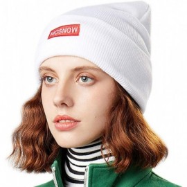 Skullies & Beanies 50% Wool Short Knit Fisherman Beanie for Men Women Winter Cuffed Hats - 6-white - C818Z34NKLG $19.07