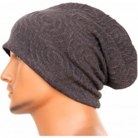 Skullies & Beanies Men Women Summer Thin Slouchy Long Beanie Hat Cool Baggy Skull Cap Stretchy Knit Hat Lightweight - Brown -...