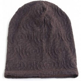 Skullies & Beanies Men Women Summer Thin Slouchy Long Beanie Hat Cool Baggy Skull Cap Stretchy Knit Hat Lightweight - Brown -...